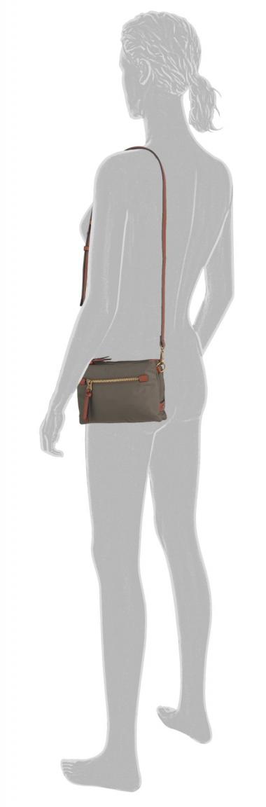 Bari Crossovertasche Small Camel Active Khaki Perlon