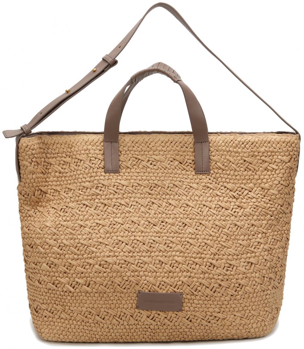 Basttasche Les Visionnaires Nia Raffia Nature Taupe 