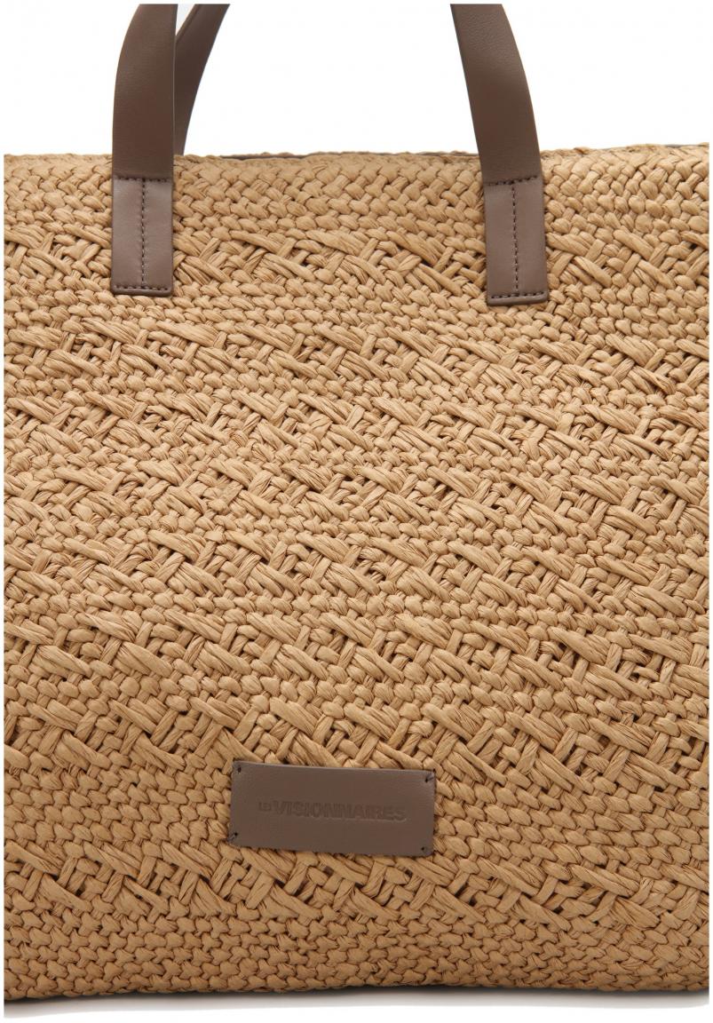 Basttasche Les Visionnaires Nia Raffia Nature Taupe 