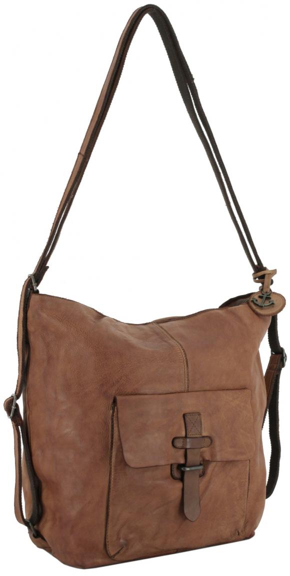 Beuteltasche Rucksack Riley Harbour 2nd Style Up cognacbraun 