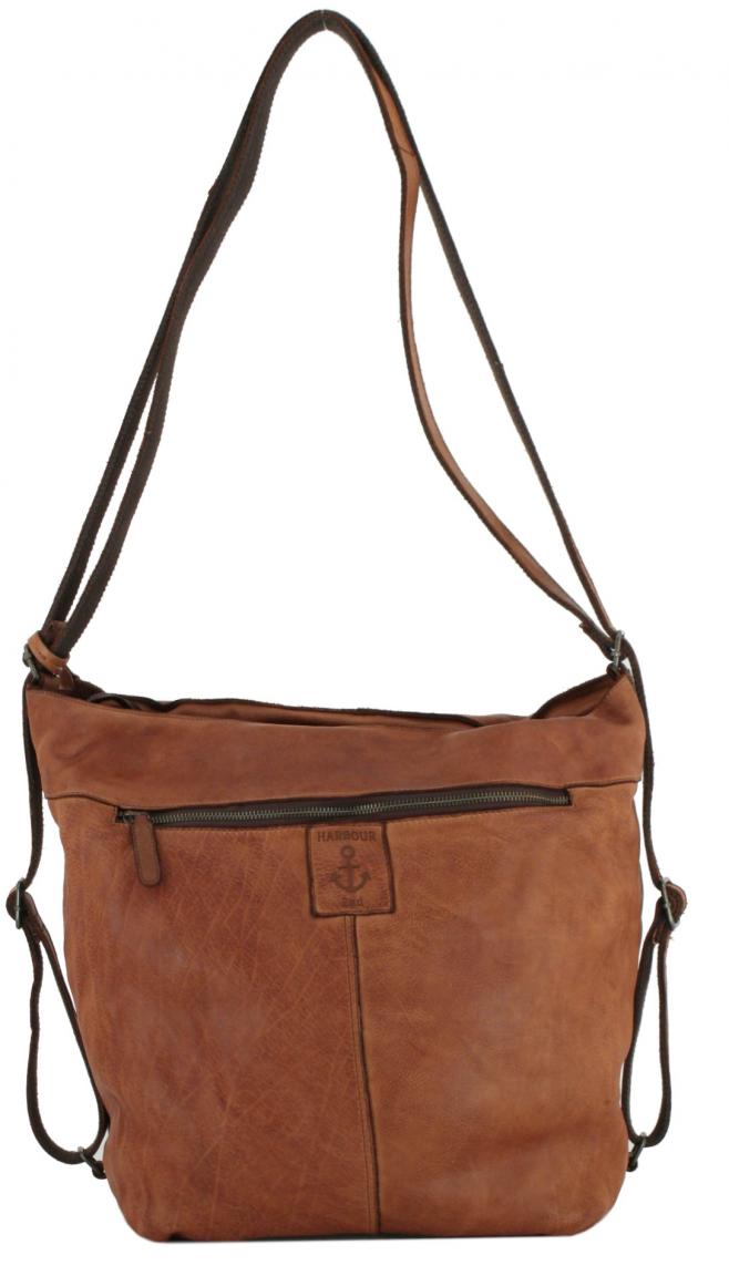 Beuteltasche Rucksack Riley Harbour 2nd Style Up cognacbraun 