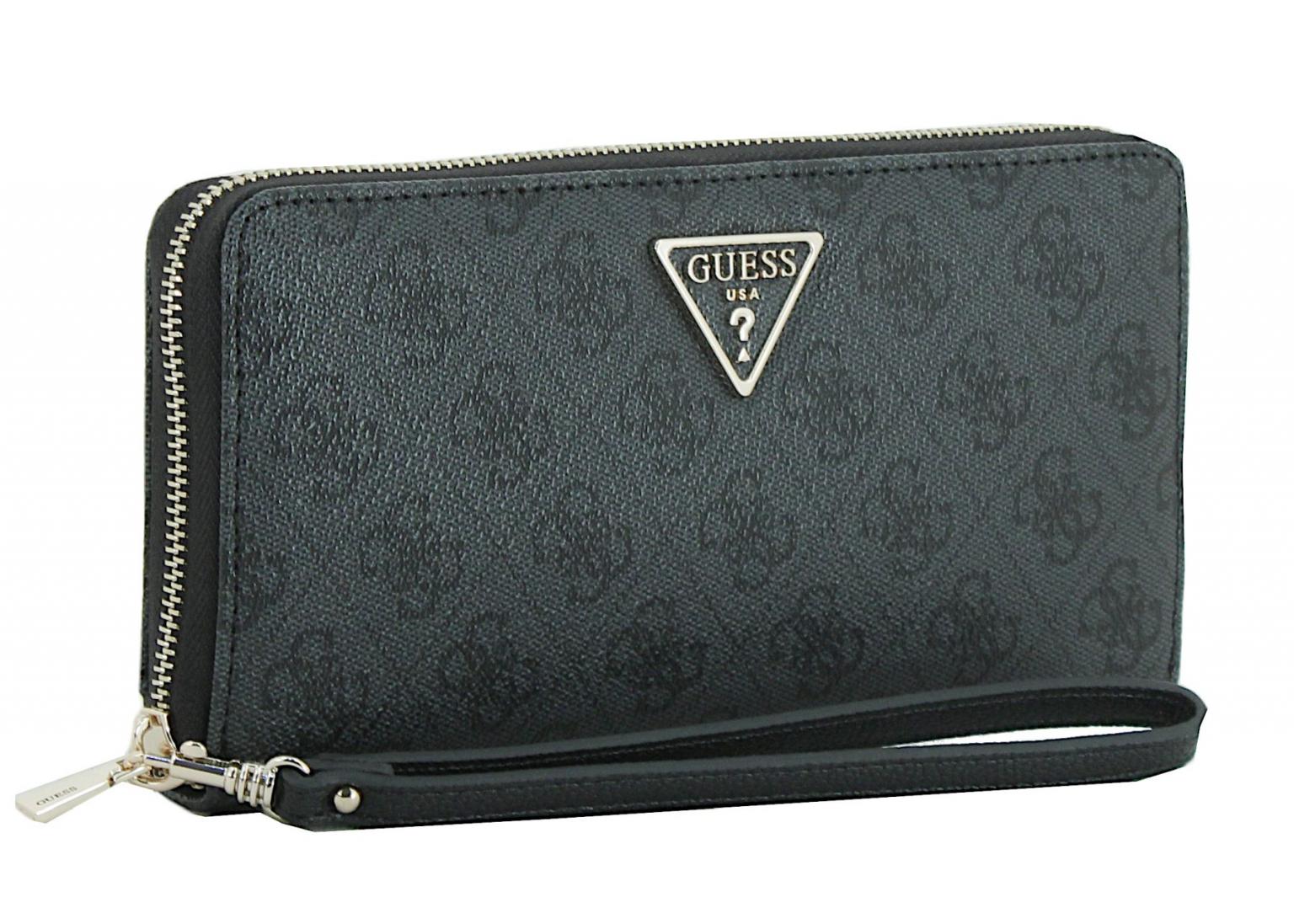 Big Wallet Guess Laurel SLG Coal Logo Clutch