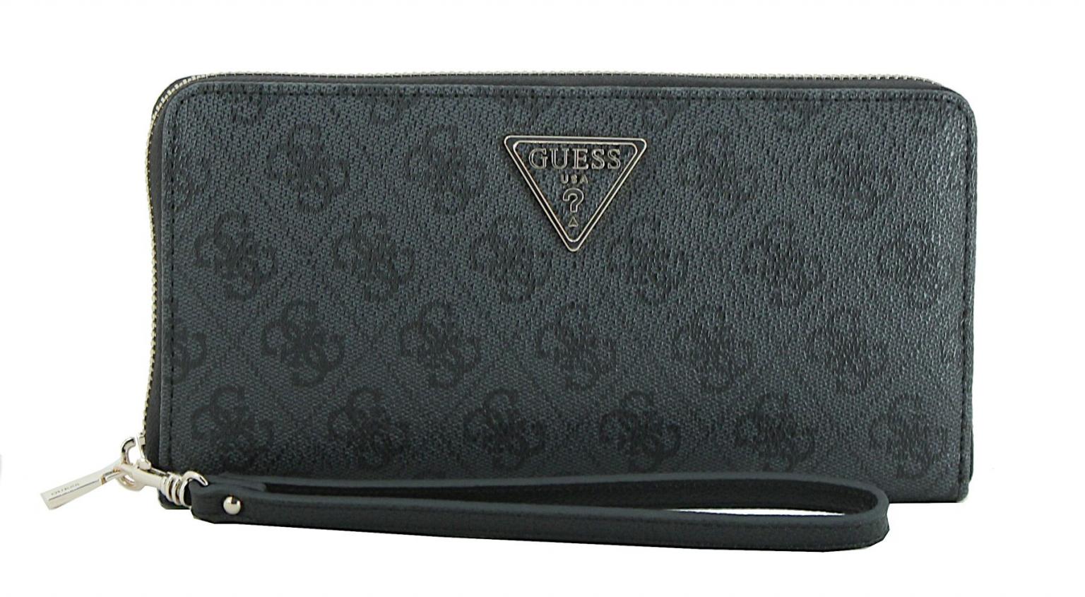 Big Wallet Guess Laurel SLG Coal Logo Clutch