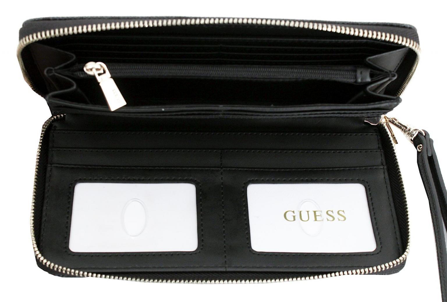 Big Wallet Guess Laurel SLG Coal Logo Clutch