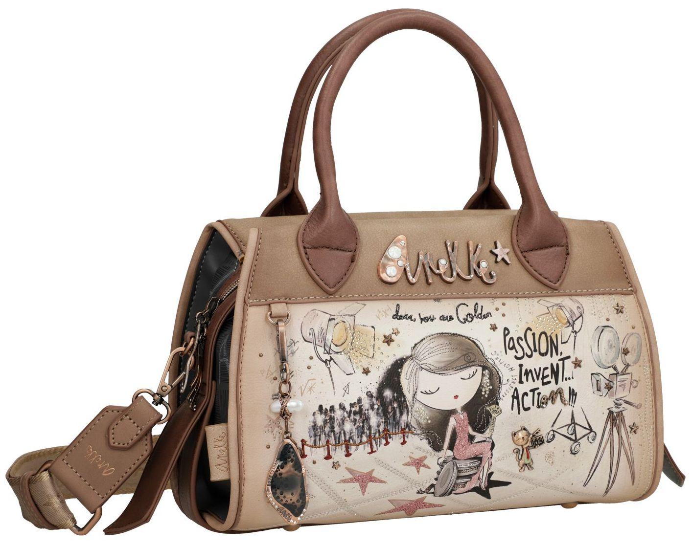 Bowlingbag Anekke Hollywood Schauspieler Beige Glitzer