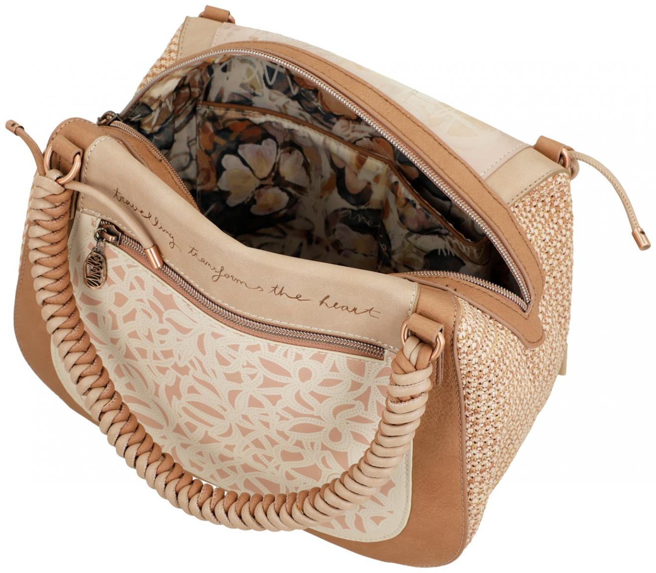 Bowlingbag Anekke Memories Beige mit Bast