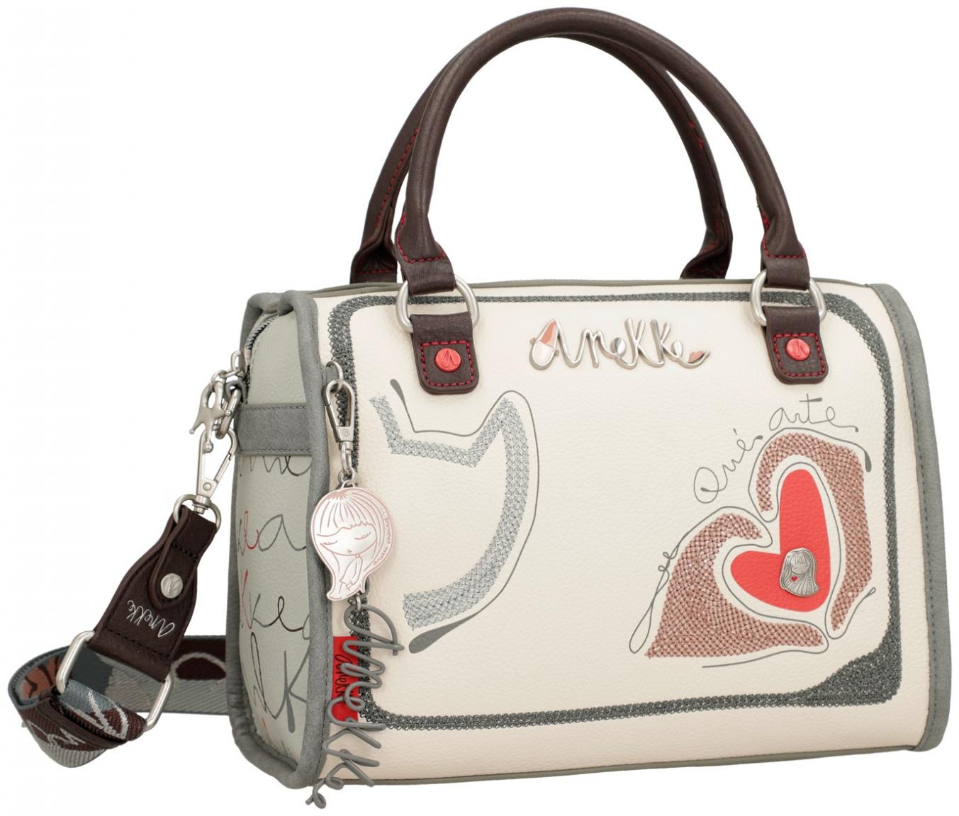 Bowlingtasche Anekke Alma Ole bestickt beige grau