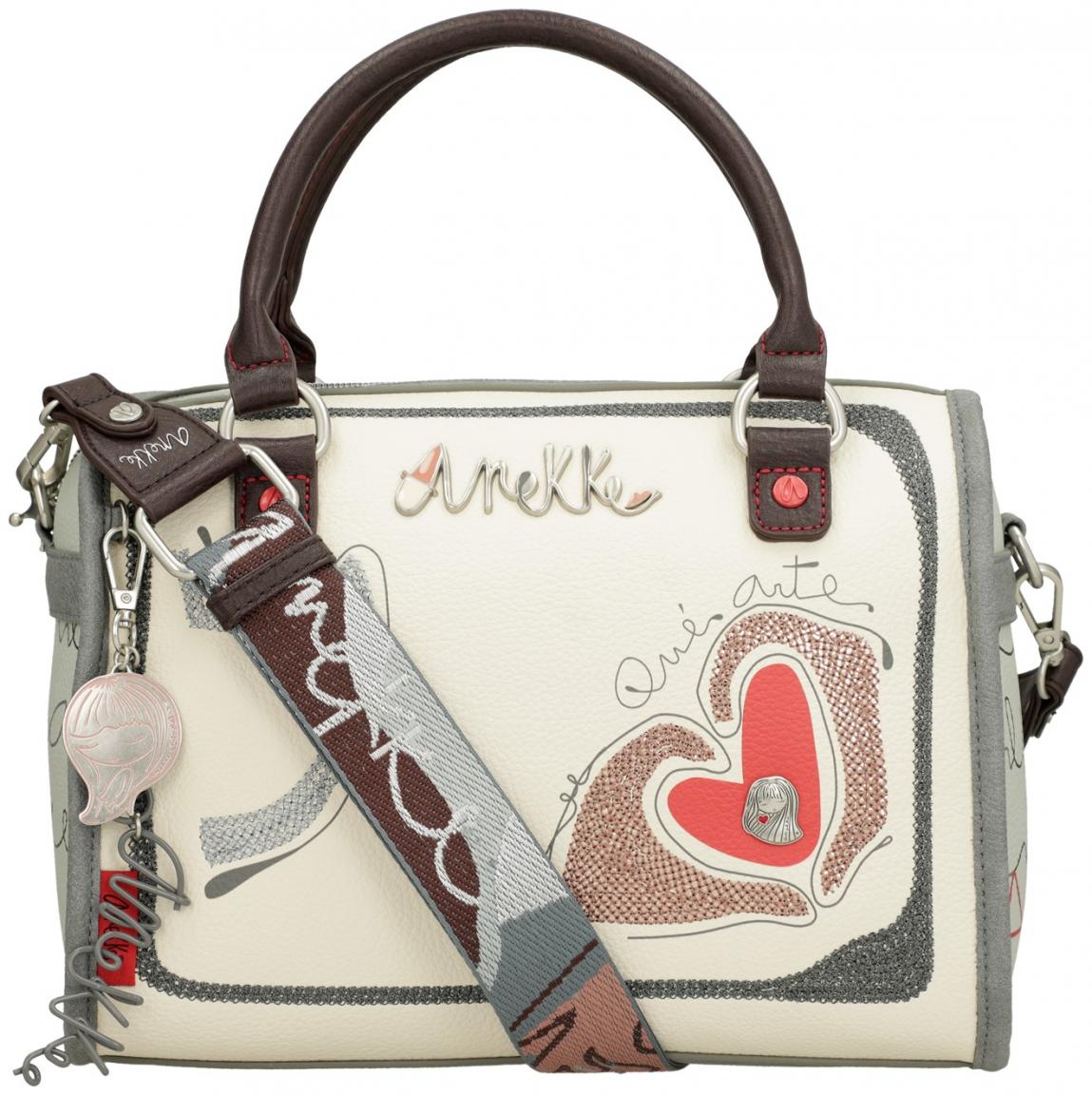 Bowlingtasche Anekke Alma Ole bestickt beige grau