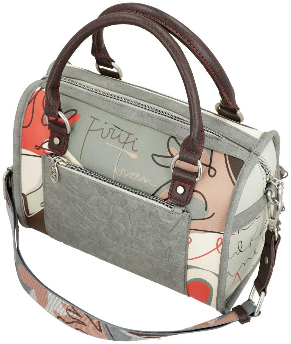 Bowlingtasche Anekke Alma Ole bestickt beige grau