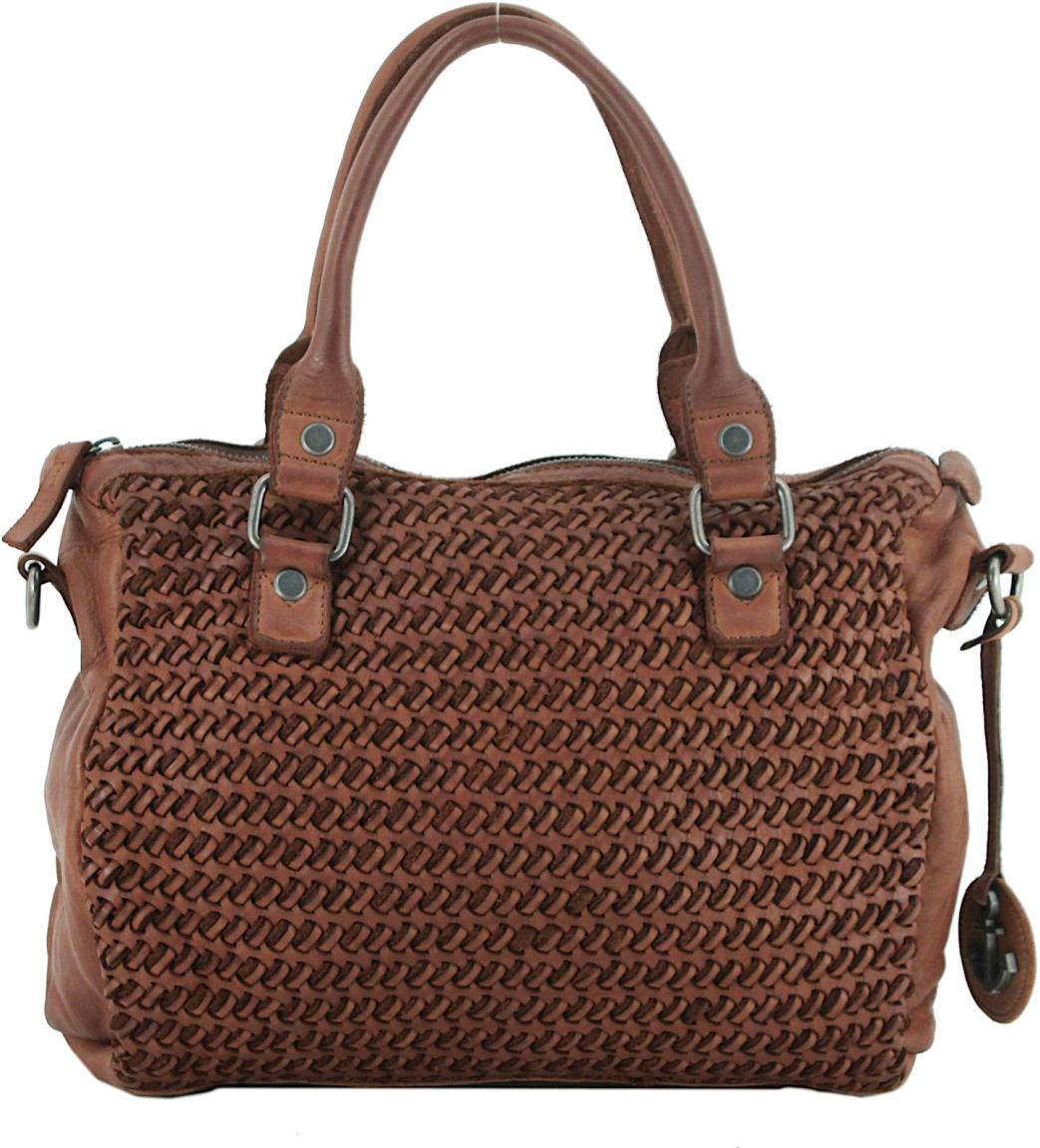 Bowlingtasche Freda Cognac Harbour 2nd Soft Weaving braun