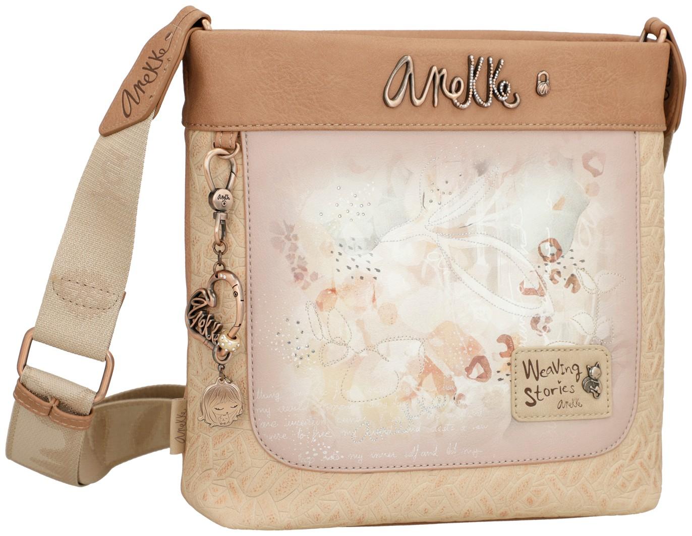 Bucket Bag Anekke Memories Stories Prägung beige metallic