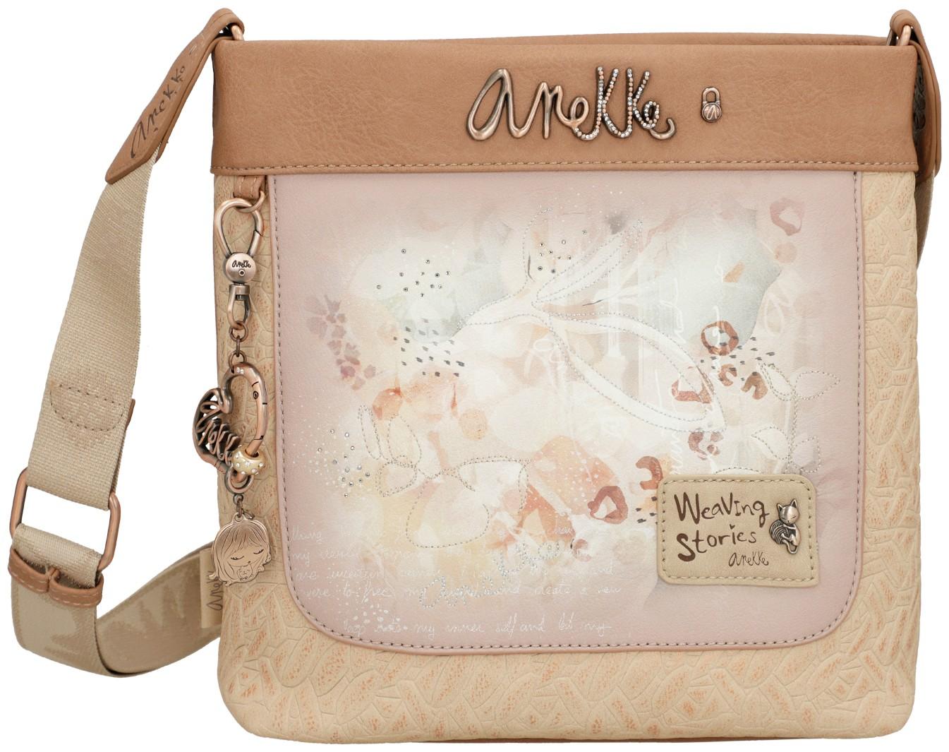 Bucket Bag Anekke Memories Stories Prägung beige metallic