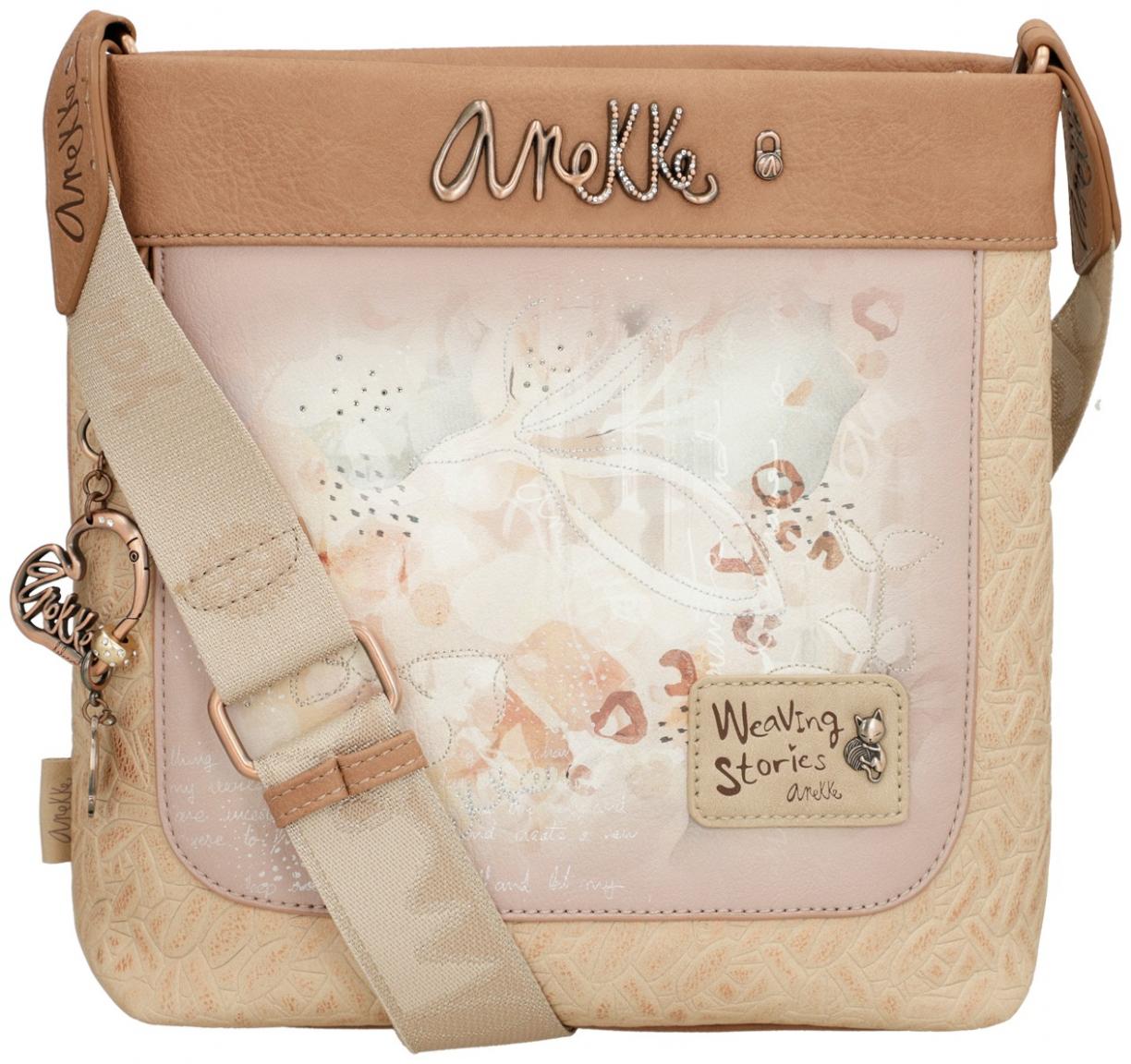 Bucket Bag Anekke Memories Stories Prägung beige metallic