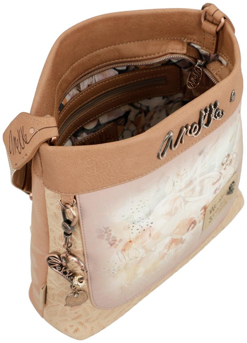 Bucket Bag Anekke Memories Stories Prägung beige metallic