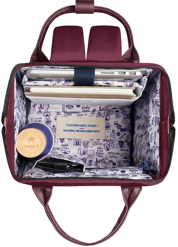 Cabaia Backpack Adventurer Nice Purple weinrot recycled Laptop