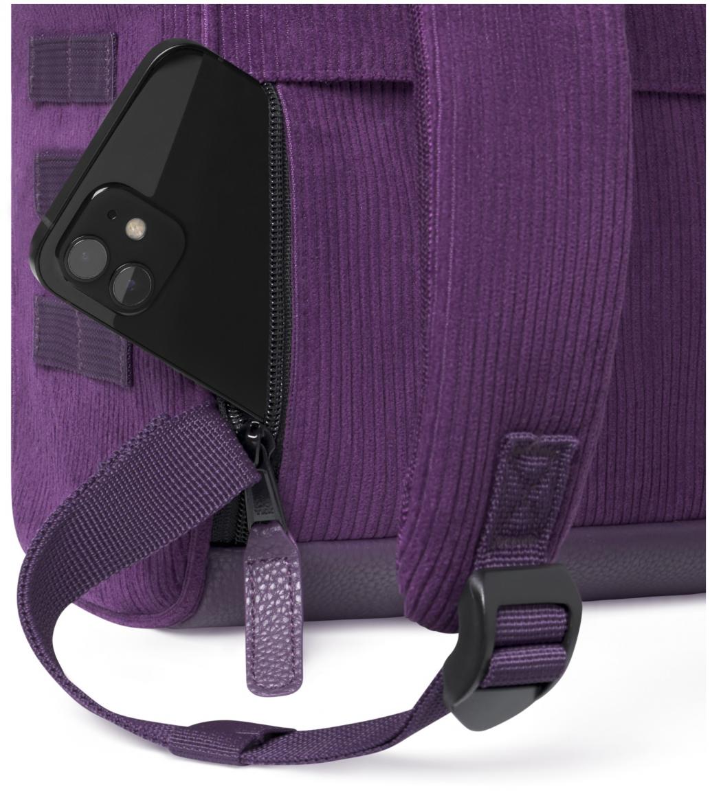 Cabaia Mädchenrucksack lila Cord Wechselpouch Adventurer Small Nancy