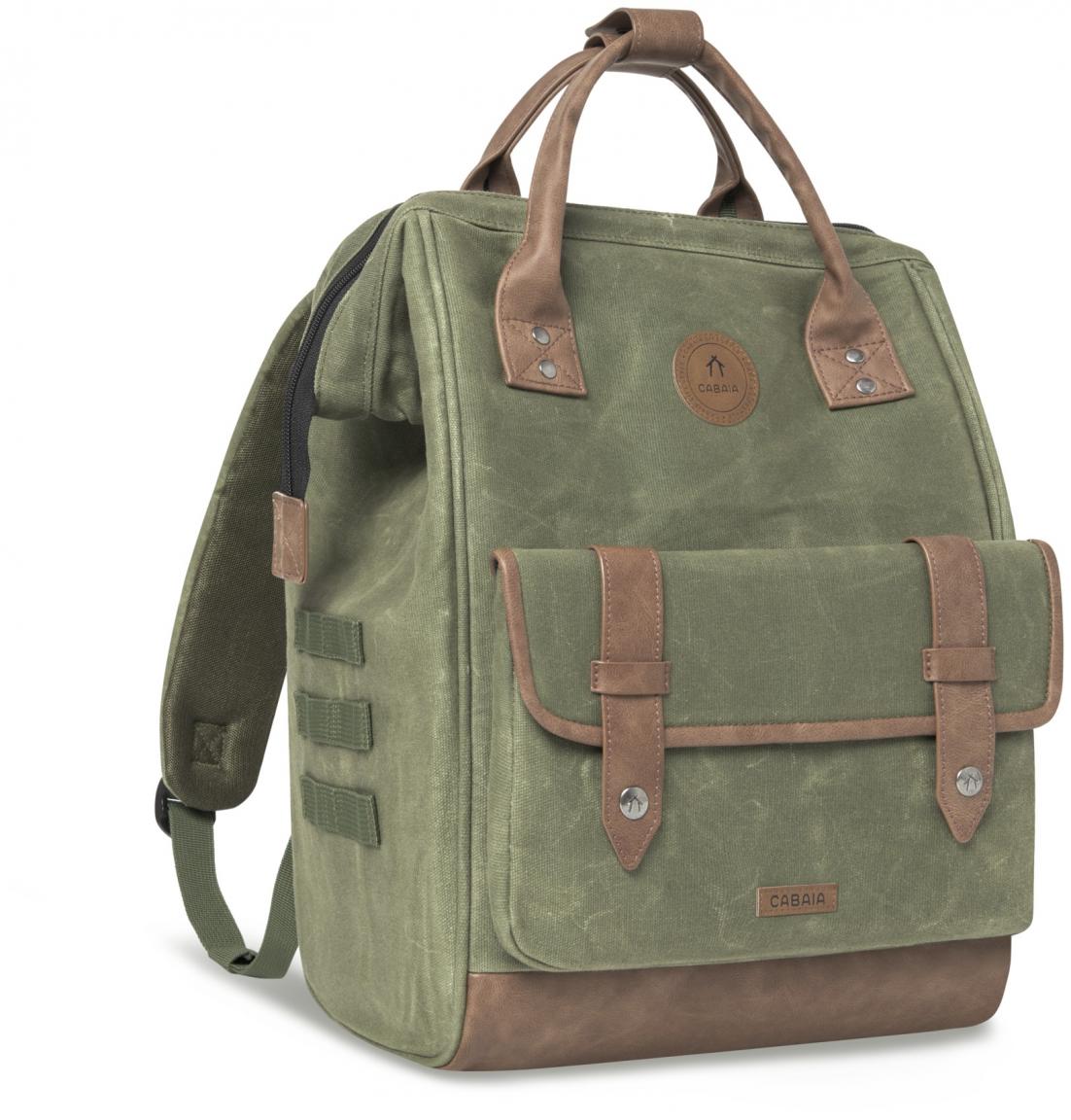 Cabaia Outdoorrucksack Adventurer Medium Nicosie grün braun gewachst