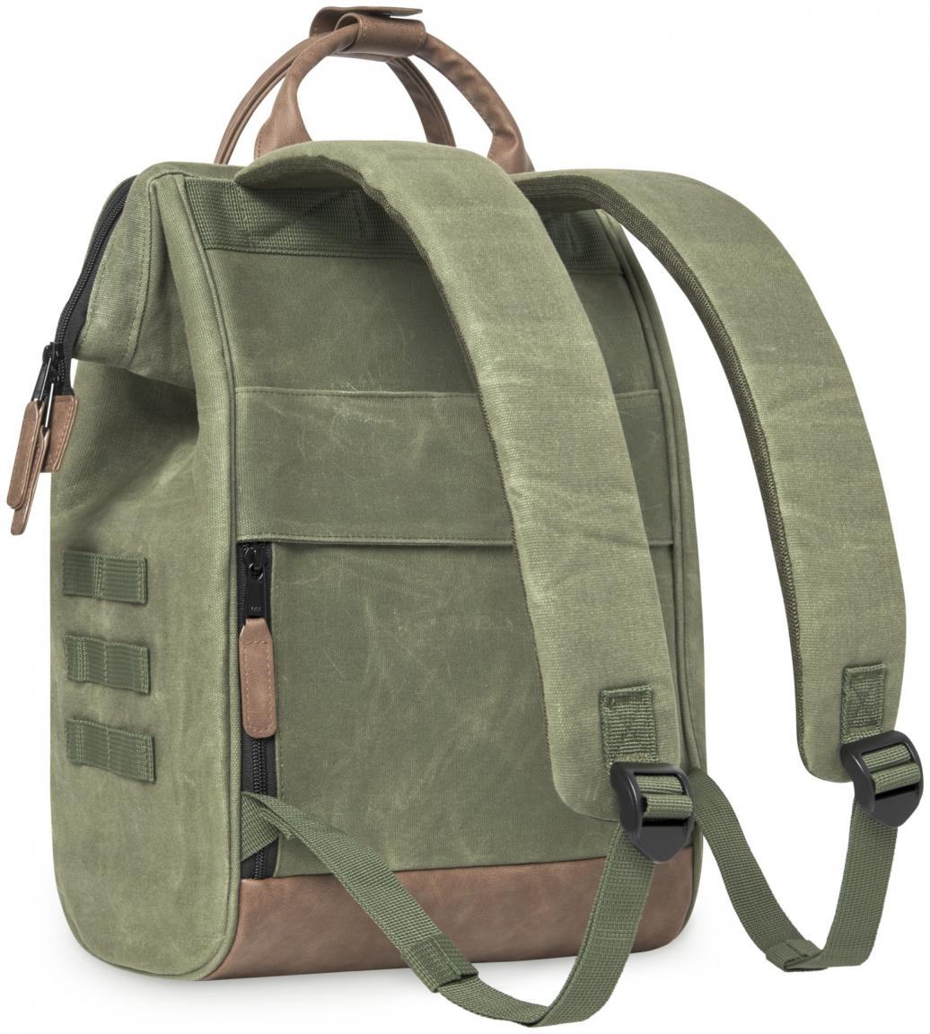 Cabaia Outdoorrucksack Adventurer Medium Nicosie grün braun gewachst