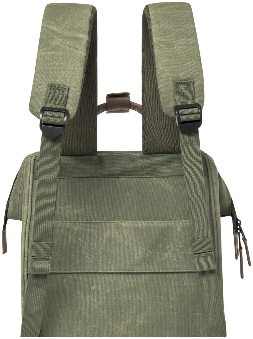 Cabaia Outdoorrucksack Adventurer Medium Nicosie grün braun gewachst