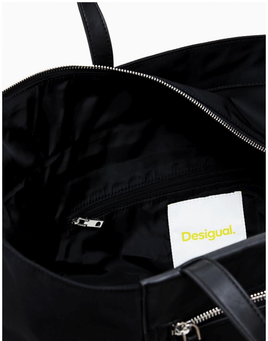 Cahuil Shopper Desigual Nylon schwarz