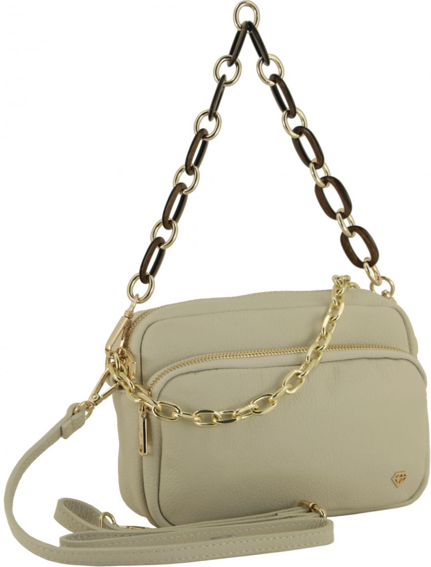 Caleidos italienische Handtasche beige Kette 