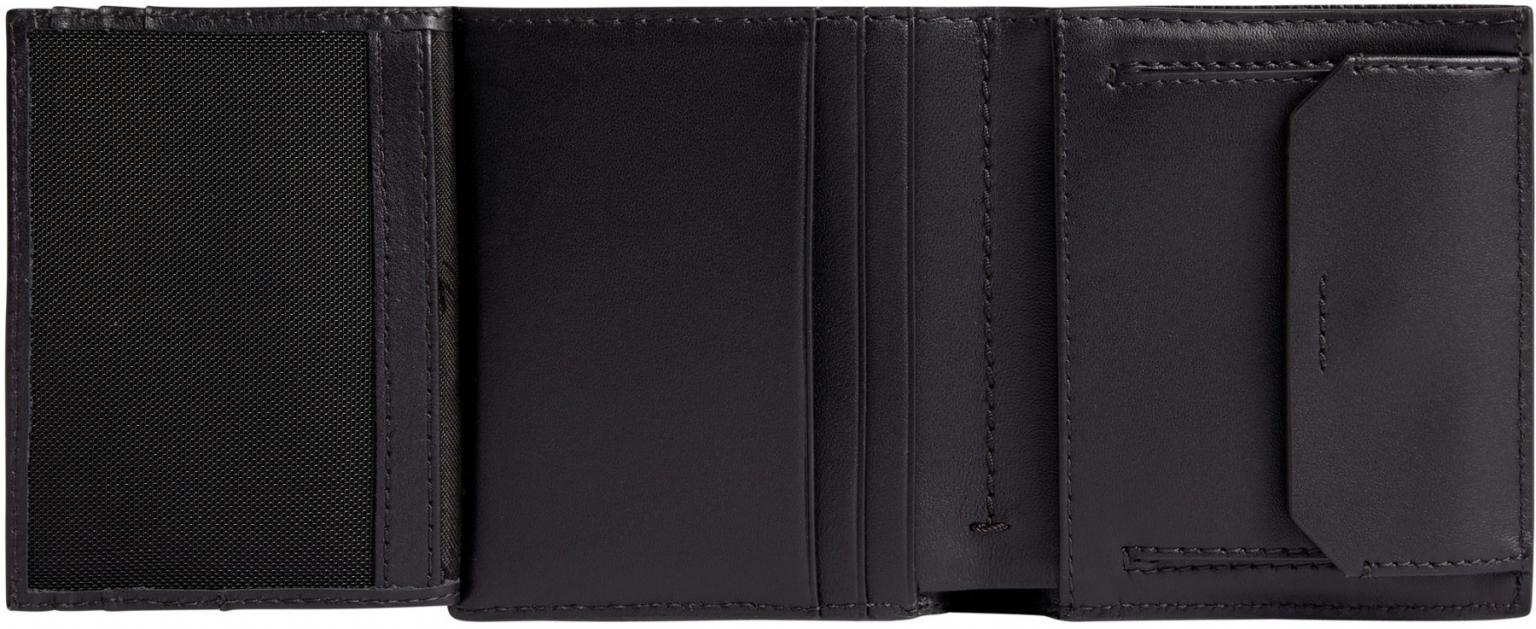 Calvin Klein Trifold Männerbörse Minimalism schwarz Leder