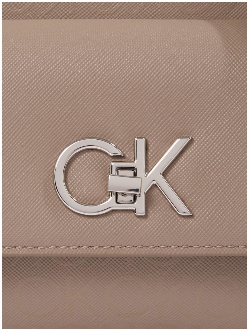 Calvin Klein Umhängetasche Re-Lock Monogramm taupe