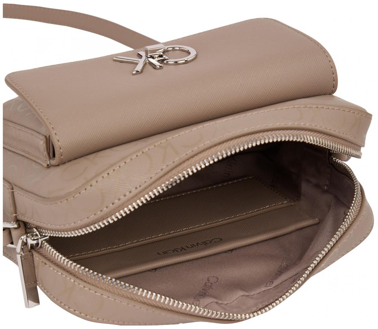 Calvin Klein Umhängetasche Re-Lock Monogramm taupe