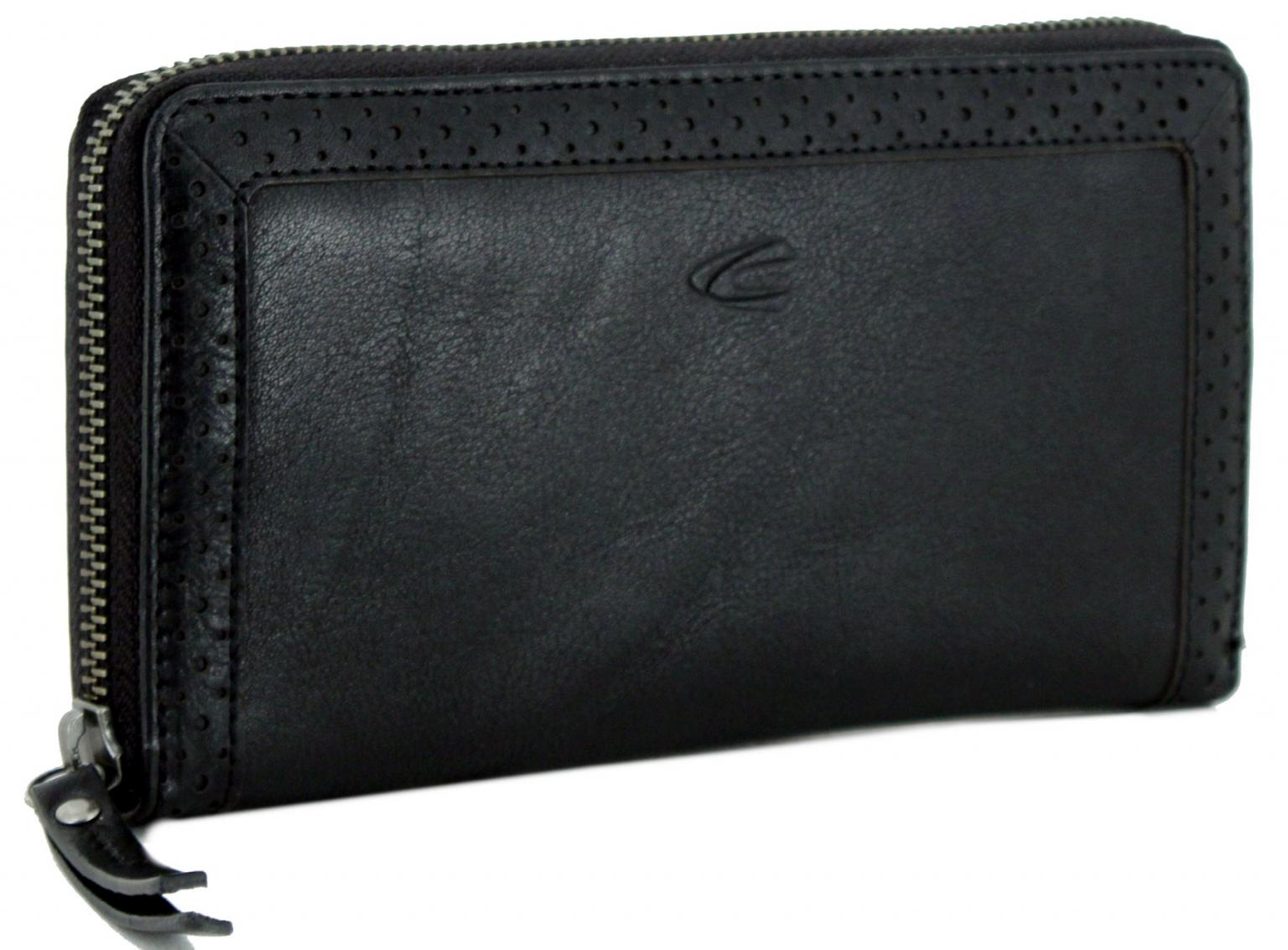 Camel Active Zip Wallet Talara Long Black Lasercut 