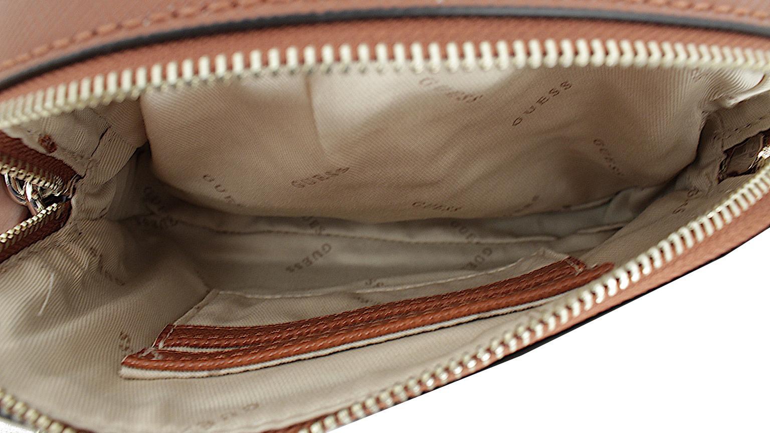 Camera Bag Guess Noelle Beige gesteppt Kettenhenkel