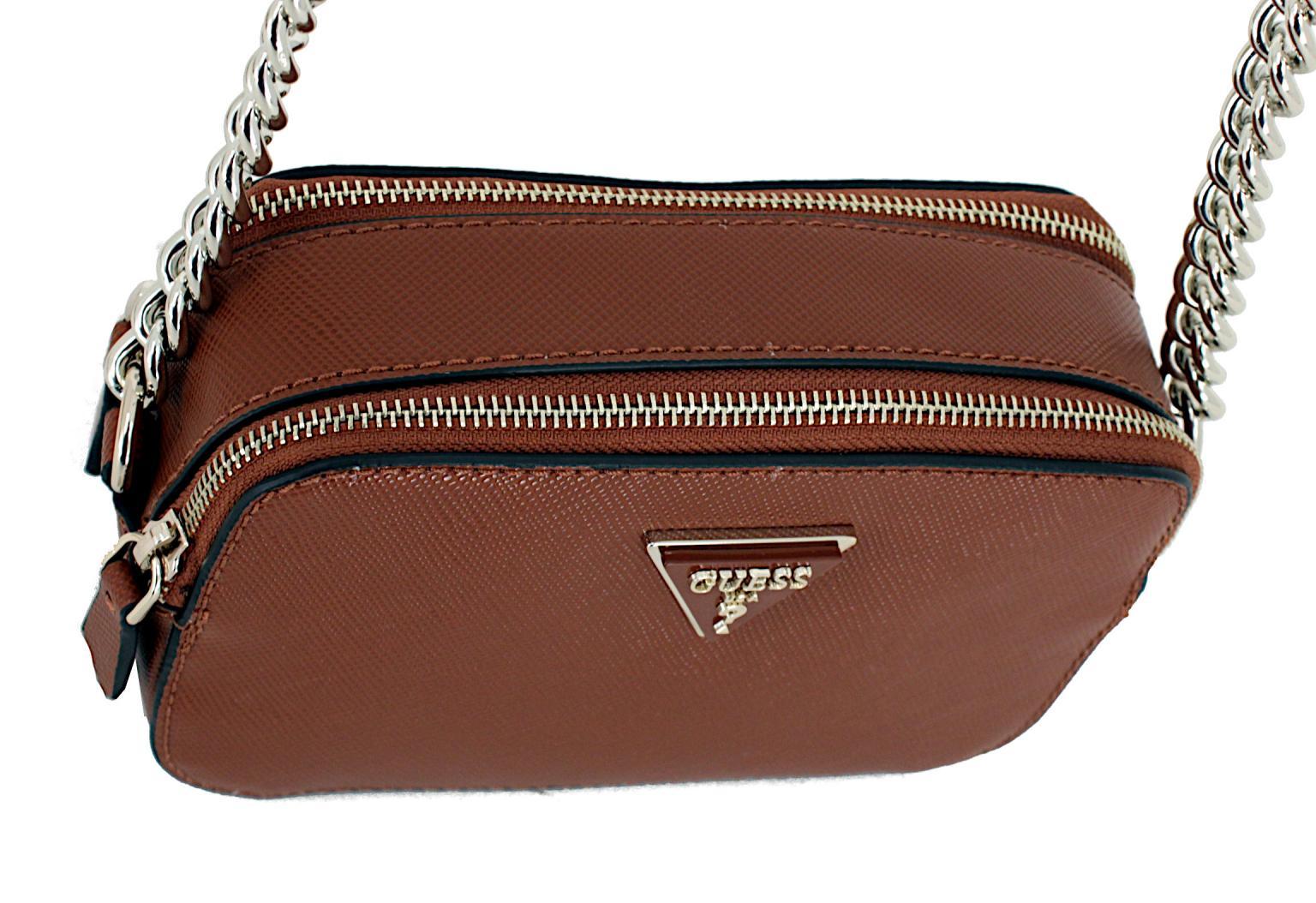 Camera Bag Guess Noelle Beige gesteppt Kettenhenkel