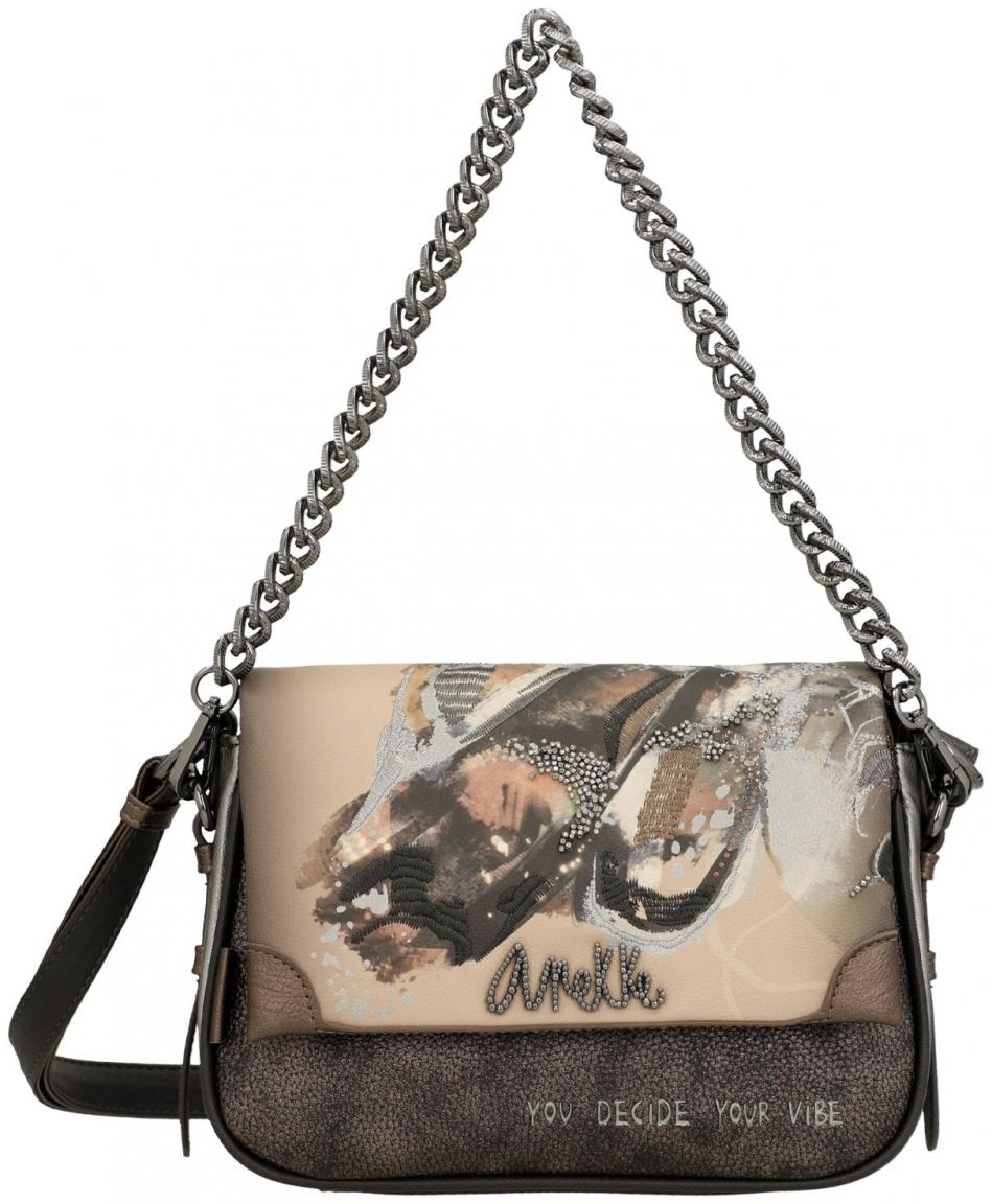 Chain Bag Überschlagtasche Anekke Dreamverse Wings Stickerei beige metallic