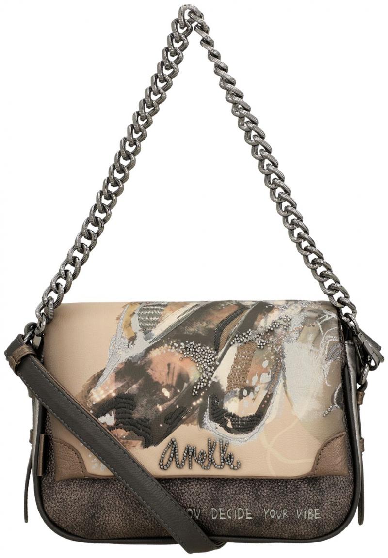 Chain Bag Überschlagtasche Anekke Dreamverse Wings Stickerei beige metallic