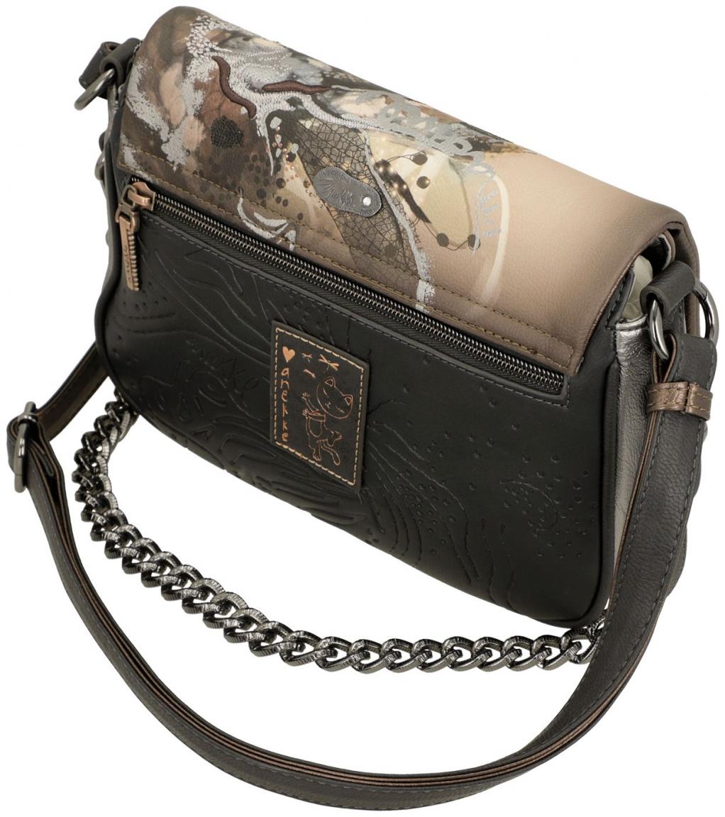 Chain Bag Überschlagtasche Anekke Dreamverse Wings Stickerei beige metallic