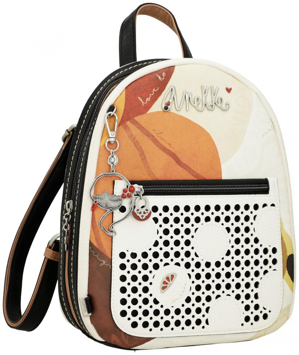 Citybackpack Anekke Alma Lunares beige bunt Polka Dots