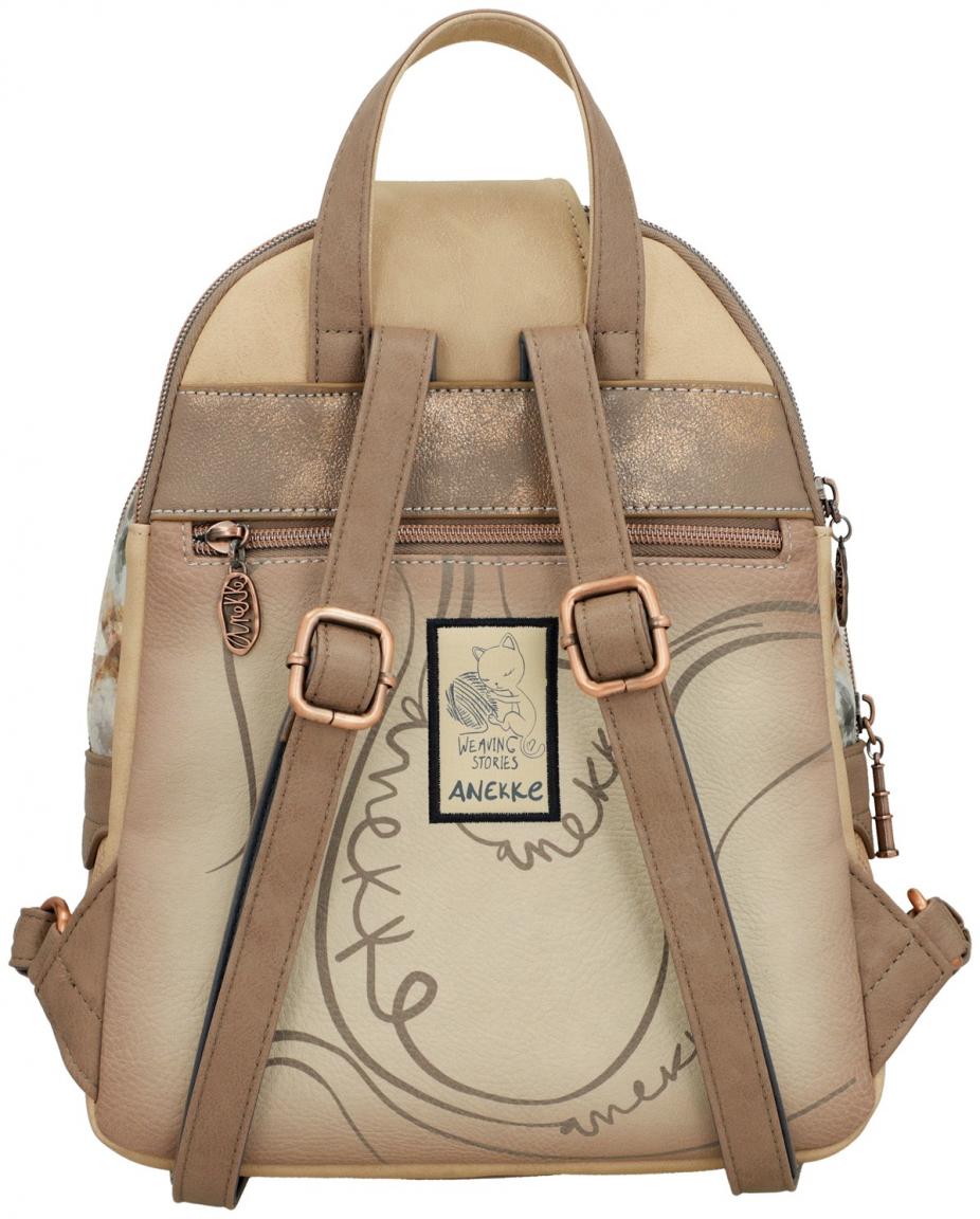 Cityrucksack Anekke dreigeteilt Memories beige Print