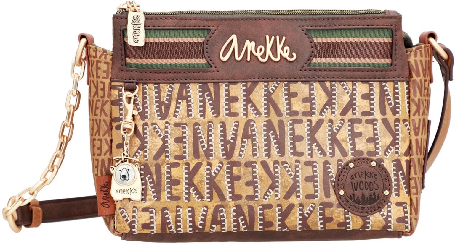 Crossbody Bag Anekke Urban bestickt beige braun Eisbär Maple Leaf