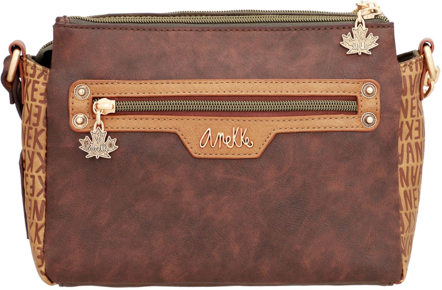 Crossbody Bag Anekke Urban bestickt beige braun Eisbär Maple Leaf