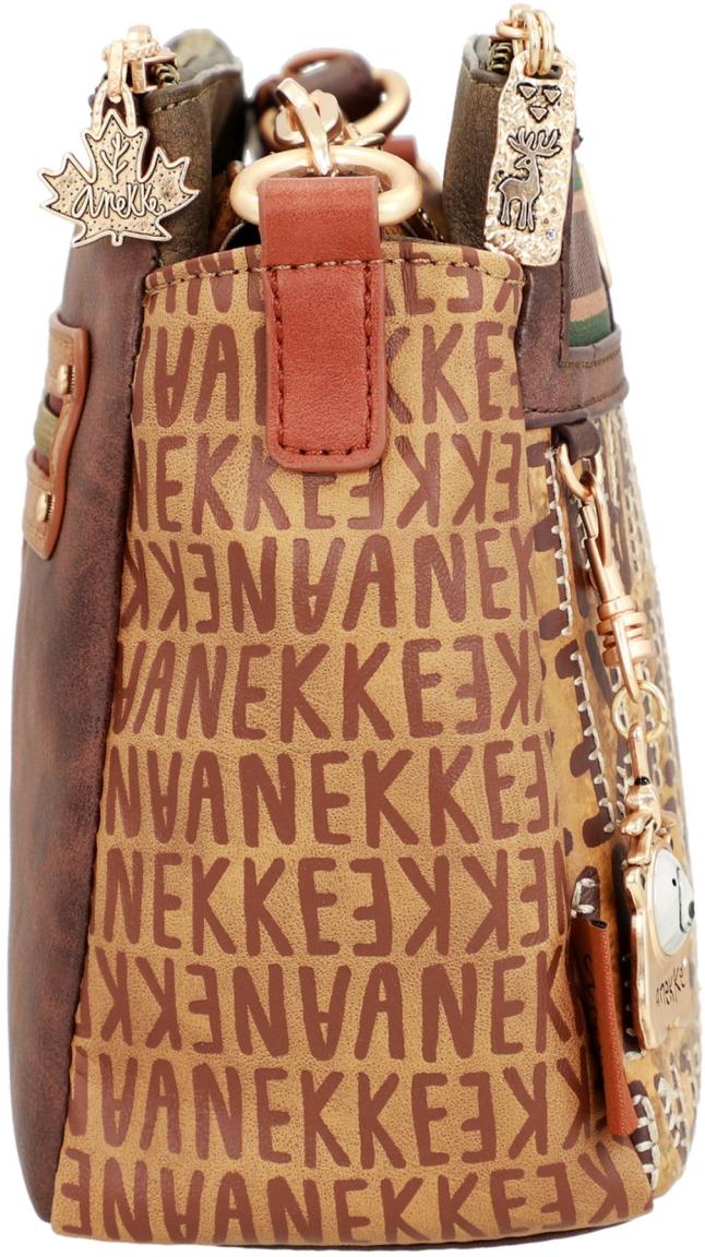 Crossbody Bag Anekke Urban bestickt beige braun Eisbär Maple Leaf