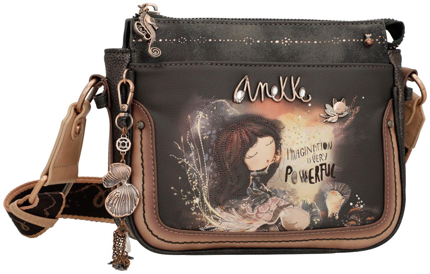 Crossovertasche Anekke Dreamverse Traumwelt dunkelbunt Glitzer