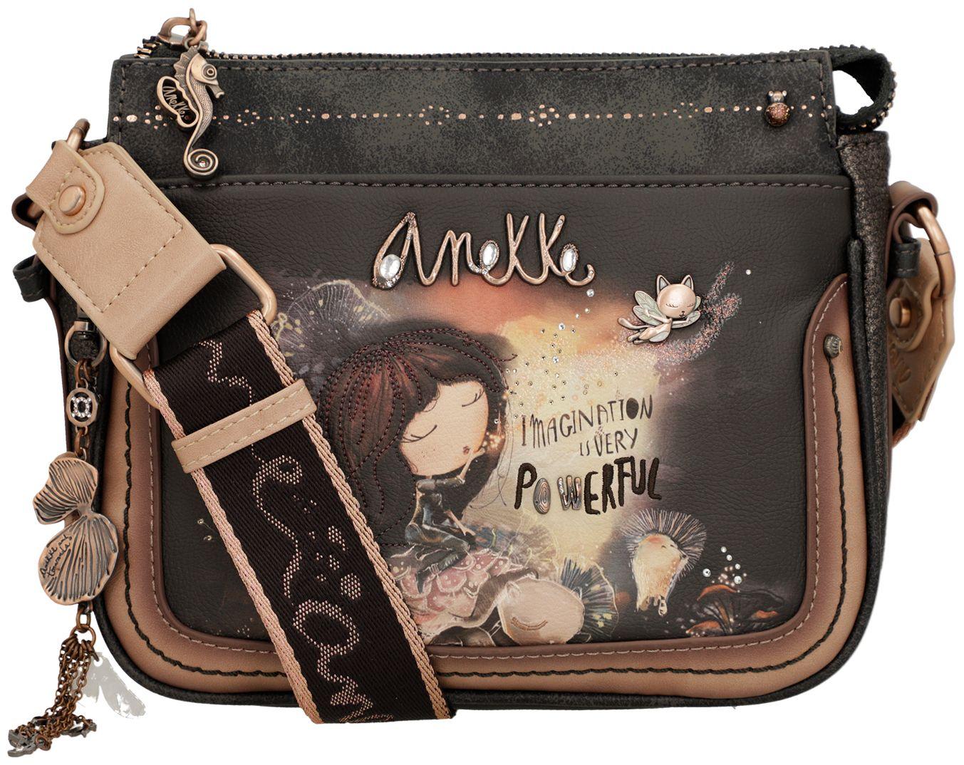 Crossovertasche Anekke Dreamverse Traumwelt dunkelbunt Glitzer