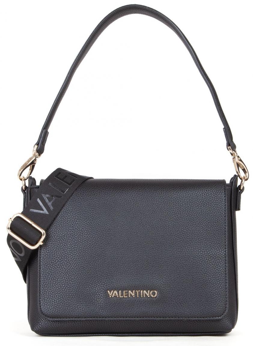 Crossovertasche Valentino Never Nero schwarz Überschlag recycled