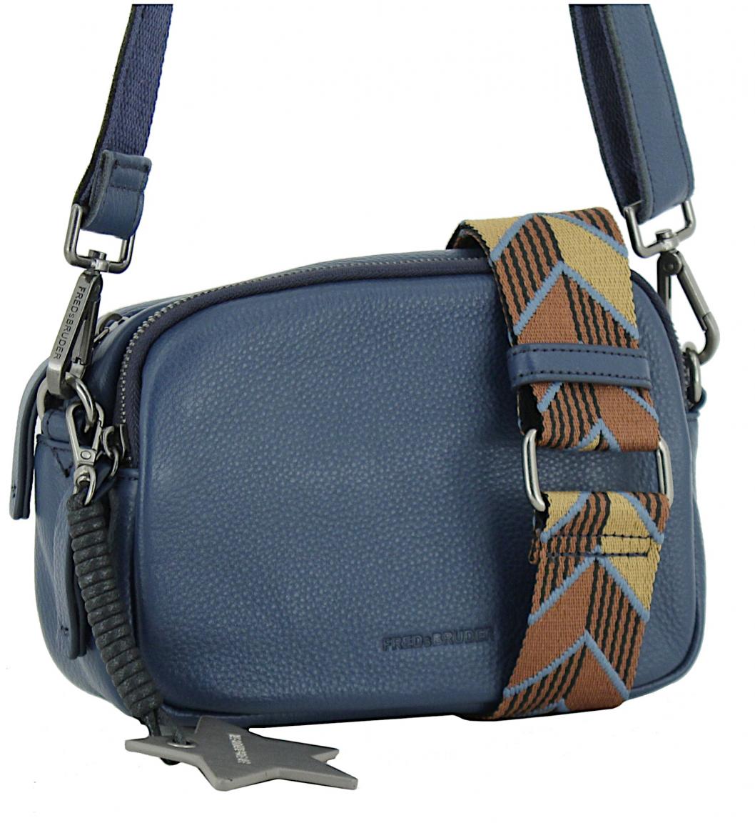 Crossovertasche dunkelblau Leder FREDsBRUDER Joy Arctic Blue