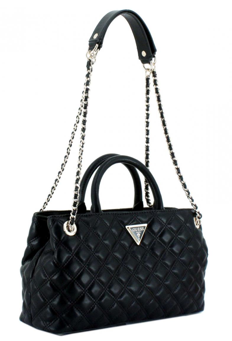 Damen Henkeltasche Guess Giully Black Steppoptik