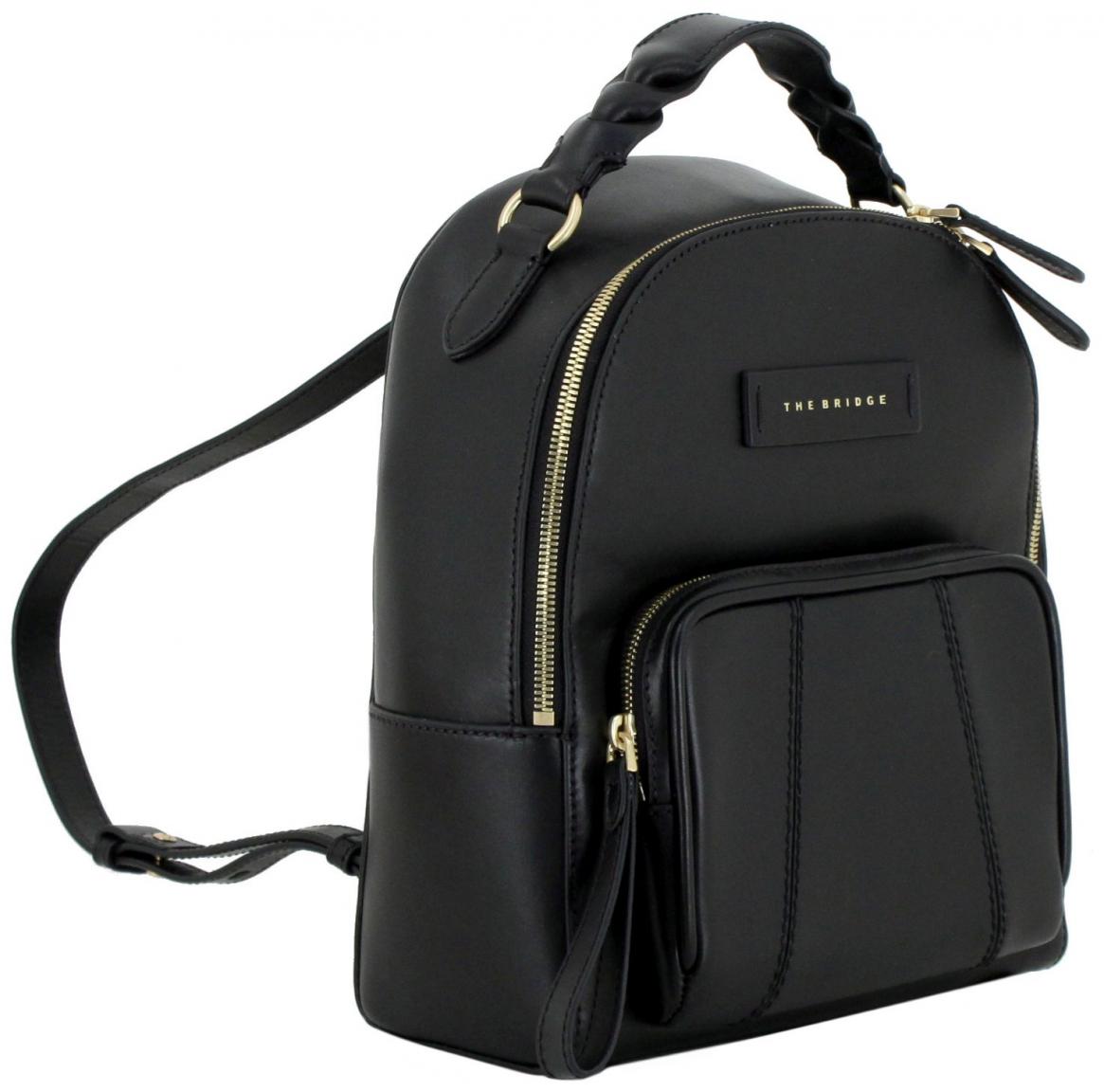 Damenrucksack Leder The Bridge schwarz Brigida Nero