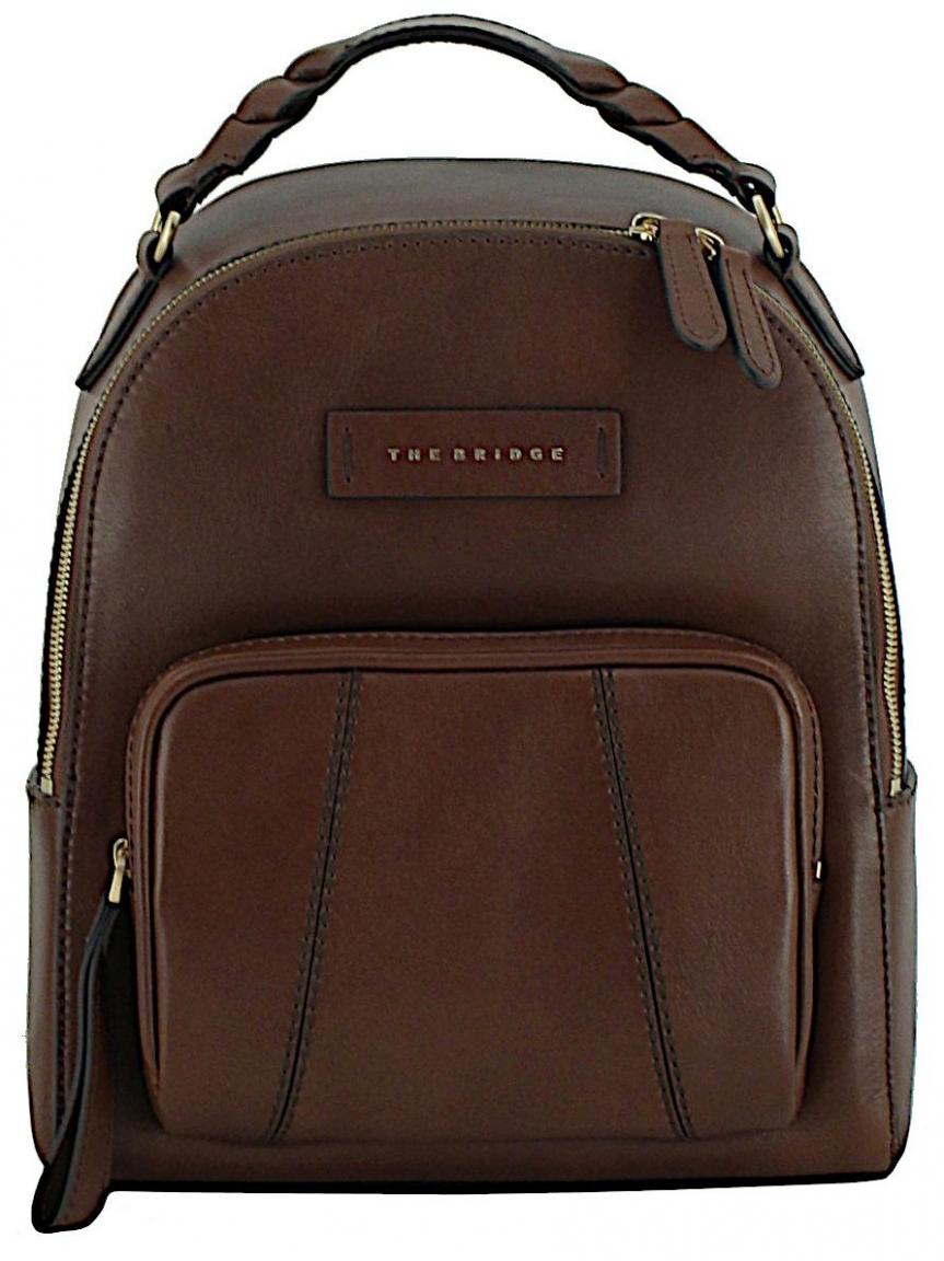 Damenrucksack Leder The Bridge schwarz Brigida Nero