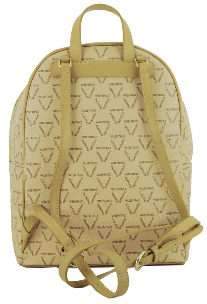 Damenrucksack Valentino Liuto dunkelbraun Logoprint nachhaltig