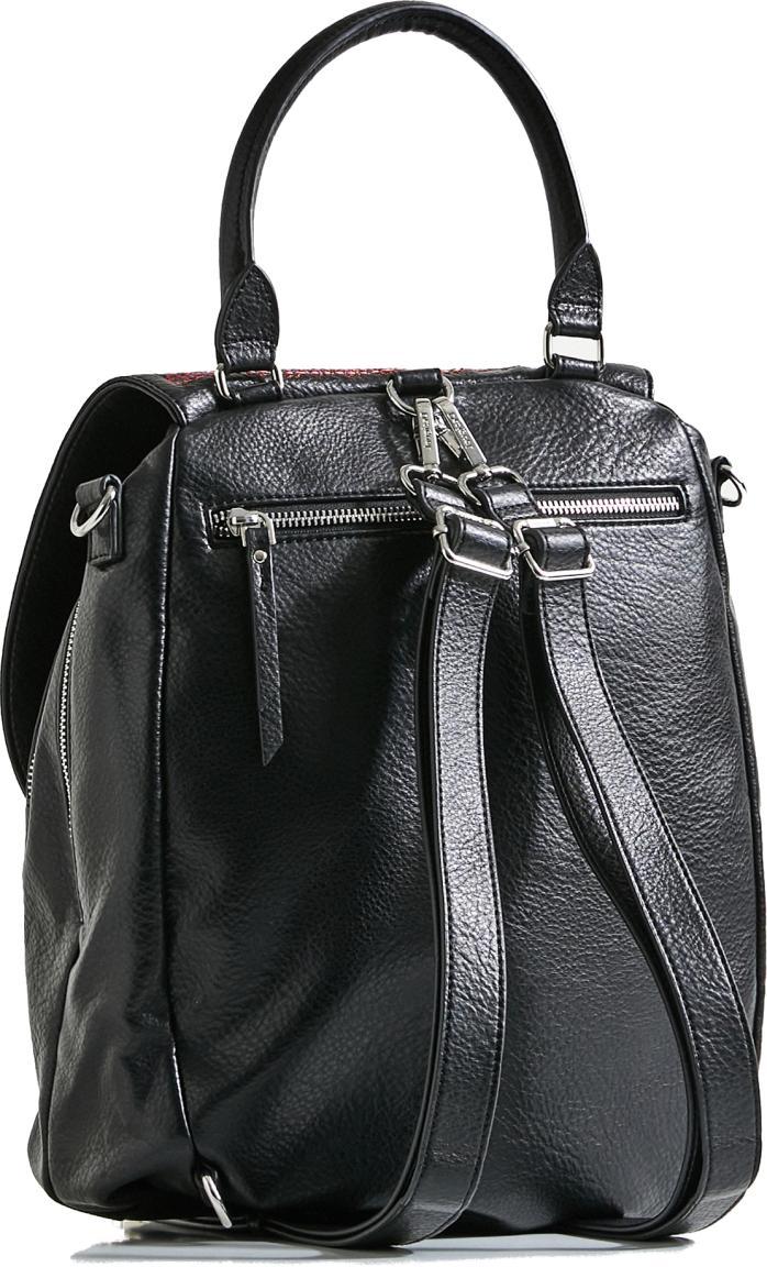 Damenrucksack bestickt schwarz Desigual Regasita Negro Ankara