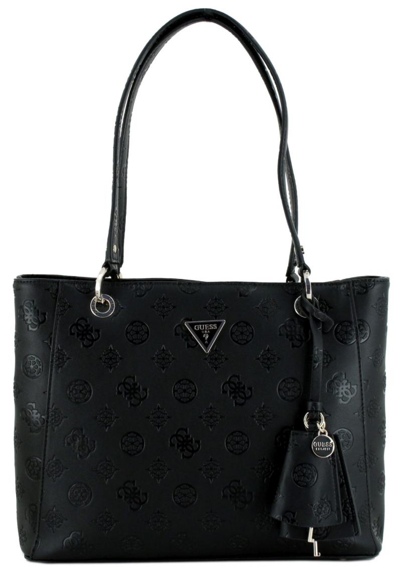 Damentasche elegant Guess Jena Black Markenprägung