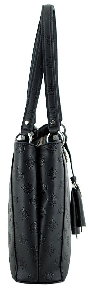 Damentasche elegant Guess Jena Black Markenprägung